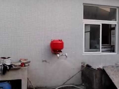 Spraying test of wall-mounted fm200 fire suppression system
